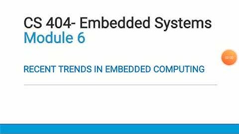 Recent Trends in Embedded Computing