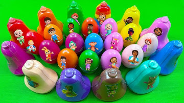 Cocomelon Mixing ASMR is So Satisfying🦖 Fun JJ, TomTom Finding Hidden Slime Eggs, Christmas Bells🌈