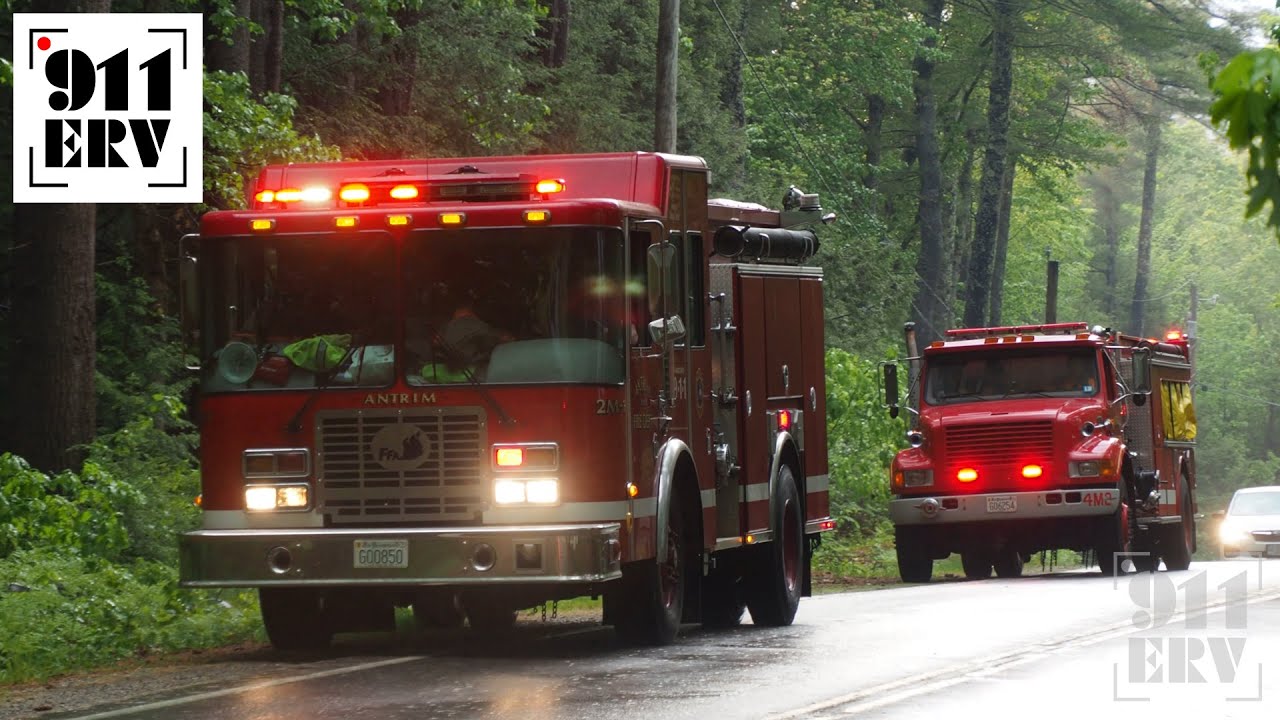 Antrim Fire Engine 1 and Bennington Fire Engine 2 Responding YouTube