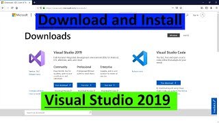 Introduction to Visual Basic Series  - Downloading and Installing Visual Studio 2019