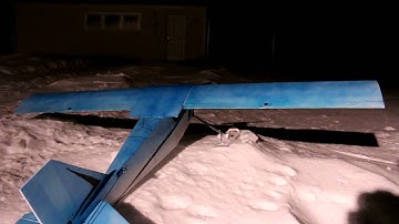 Scratch built 60" R/C foam snow plane