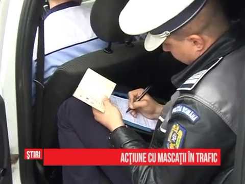 Acţiune cu mascaţii în trafic