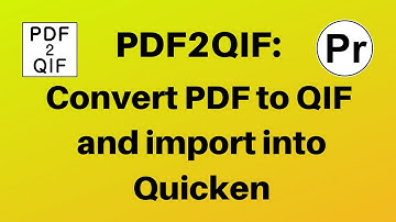 Convert PDF to QIF and import into Quicken (PDF2QIF Windows)