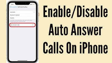 How To Enable/Disable Auto Answer Calls On iPhone