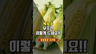 옥수수 무조건 이렇게 드세요!!
