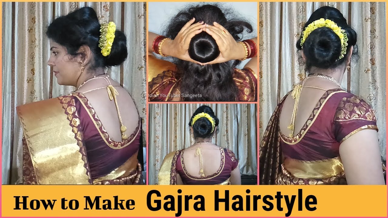 Rose petals Gajra Hairstyle for Traditional looks with Fresh Flowers gajra  and Rose Petals| - YouTube