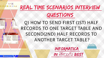 SEND "FIRST HALF" RECORDS TO FIST TARGET TABLE and "SECOND HALF" TO SECOND TARGET TABLE INFORMATICA?