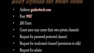 Free Public Team Speak 3 Server With Many Options for Guest Users