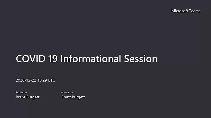 Covid 19 Vaccine Informational Session