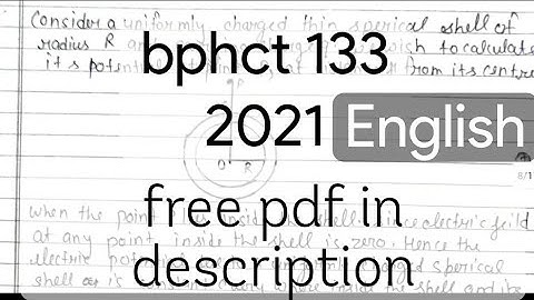 bphct 133 solved assignment 2020-21 in English