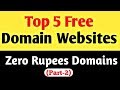 (Part-2) Top 5 Free Domain Websites | Zero Cost Website Making | Unlimited Domains