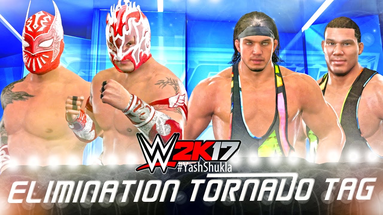 WWE 2K17 Kalisto and Sin Cara vs Chad Gable and Jason Jordan | ELIMINATION TORNADO TAG Match