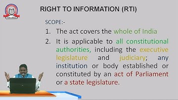 Right to Information | Corporate Communication and Public Relation | SYBAMMC - Sem 3 | SST College