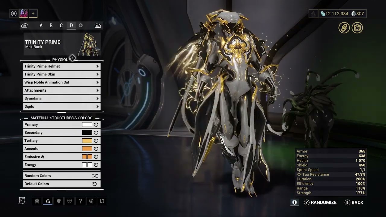 warframe 4 skins TRINITY PRIME fashion frame