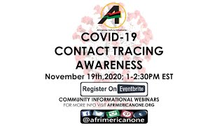 COVID-19 Contact Tracing Awareness Program (C-TAP) Webinar