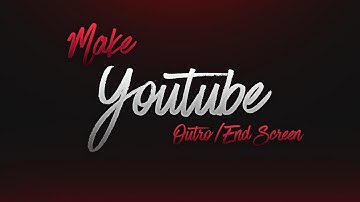 *Outro* | How To Make An OUTRO In Photoshop 2017 | How to Make a CLEAN End Screen for YouTube Videos