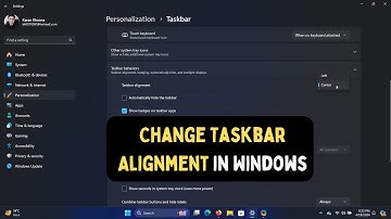 How to Change Taskbar Alignment in Windows 11