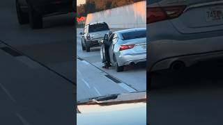 Riding outside his car in flip flops!!! Wild!!