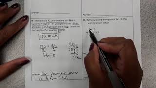 Chapter 7 Test Corrections (problems 9- 10)