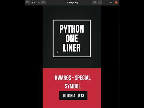 Python one liners #13 #shorts - Special Symbol-Keyword Arguments(kwargs) - Variable No. of Arguments