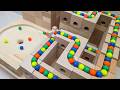 Marble Run Race ☆ HABA Slope + Cuboro + Bornelund Quadrilla + Transparent pipe
