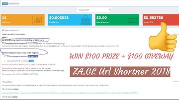 WIN $100 PRIZE + $100 GIVEWAY - ZA.GL Url Shortner 2018