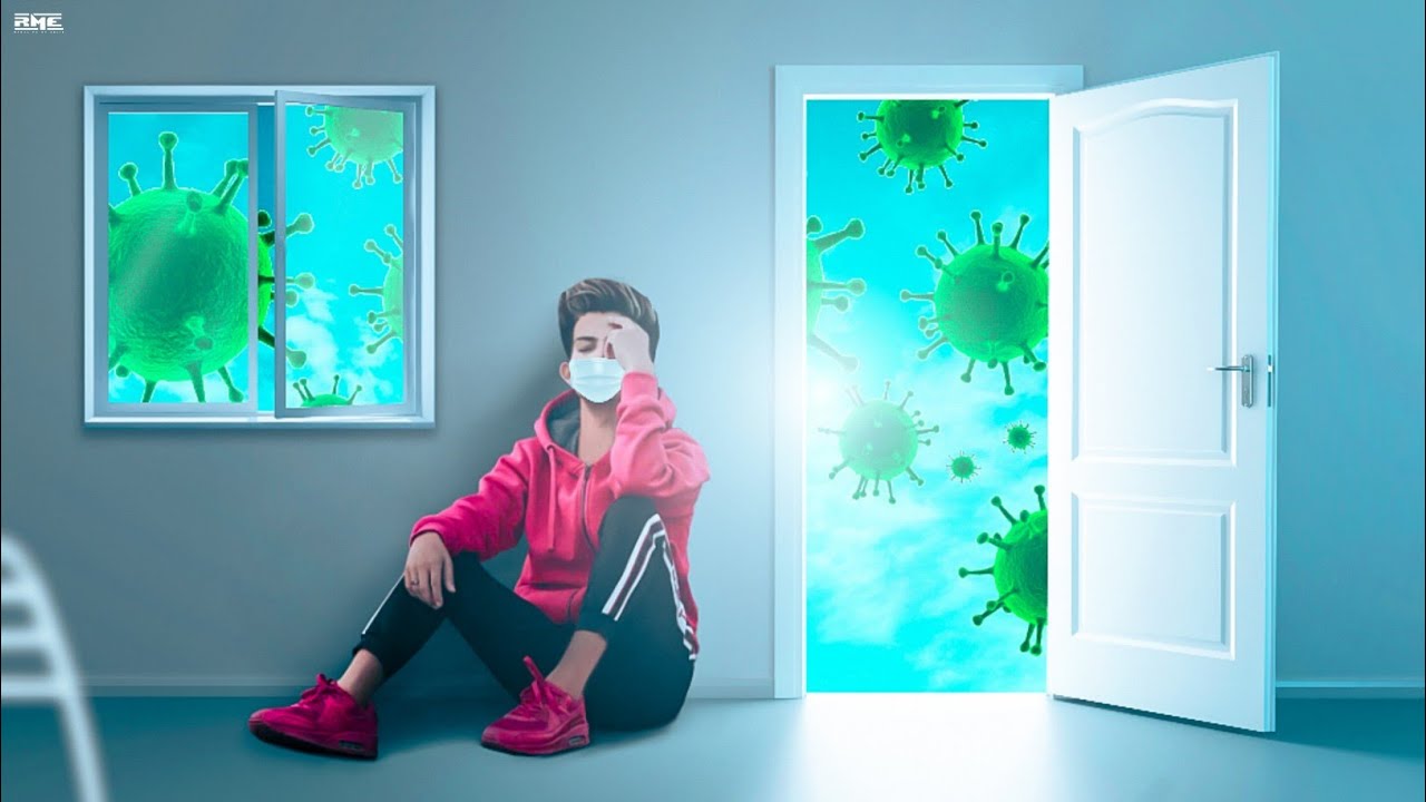 Covid-19  A Lockdown Concept Photo Editing 