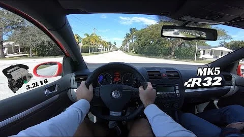 VW MK5 R32 (2008) POV Test Drive | MK5 R32 Launch Control, Accelerations & AMAZING Exhaust Note!