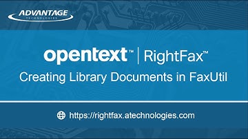 How to Create Library Documents in RightFax FaxUtil