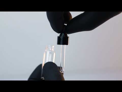 Флакон скляний Сідней 5 мл з піпеткою набір, флакон: Прозорий; піпетка: Чорна, видео 1