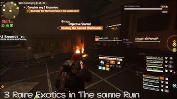 The division 2 the Rarest 3 Exotics Drop in countdown