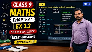 Class 9 Maths Chapter 1 Ex 1.2 | Step By Step Solution | NCERT Questions By Zaigham Sir