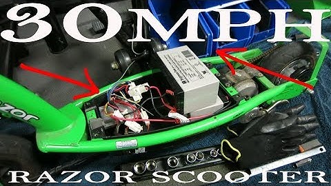 30 MPH Razor E200 E300 Hack With 1000w Controller & 48v Lithium ION Batteries Full How To Make It!!