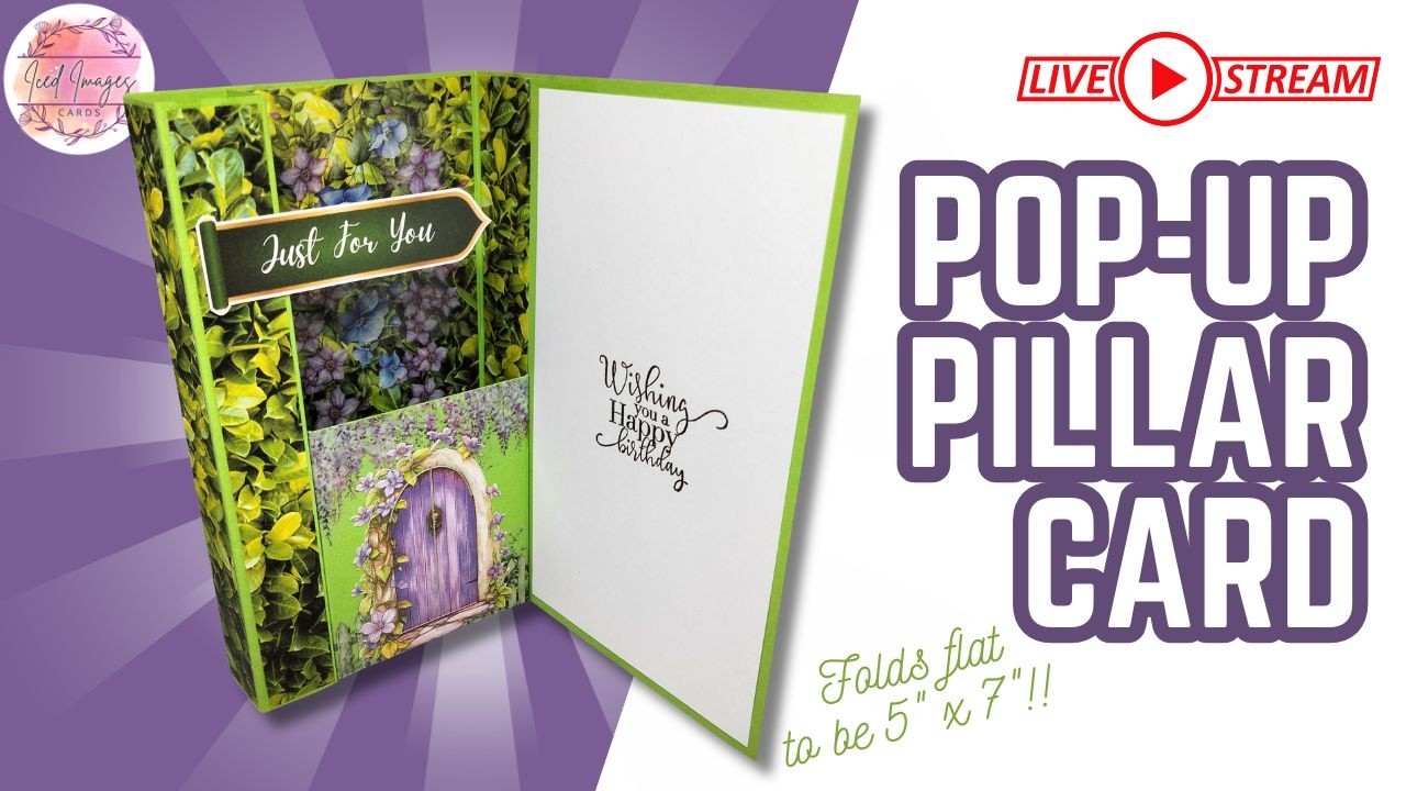 Открытка-трансформер размером 5 x 7 дюймов.