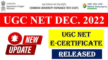 UGC NET E-CERTIFICATE || DECEMBER 2022 CYCLE || HOW TO DOWNLOAD UGC NET E-CERTIFICATE & AWARD LETTER