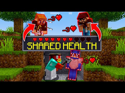 Minecraft Manhunt, But Hunters Share Health...