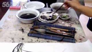 孙教头蘭花课堂示範 - Chinese Painting, Orchid Demonstration