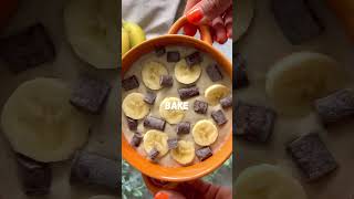 Banana bread baked oats | High Protein highproteinvegan veganfitness veganbreakfast shorts