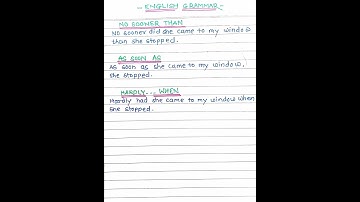 As soon as #hardly when #no sooner than #english #grammar