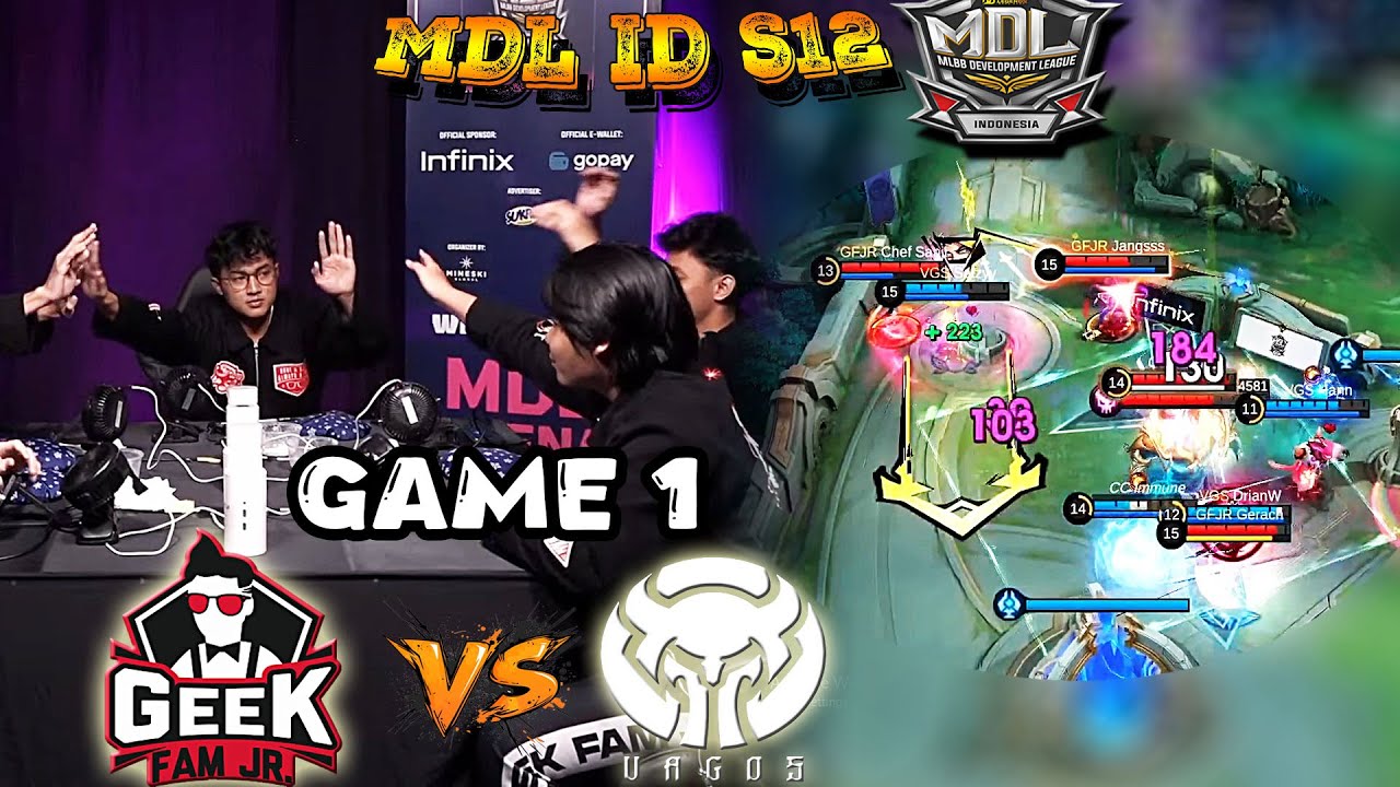 Geek Fam JR vs Vagos Game 1 - MDL Indonesia Season 12