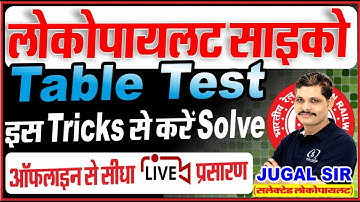 ALP Psycho Test 2025 | Following Direction Table Test | ALP Psycho Test With Tricks | By Jugal Sir