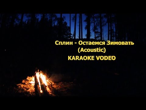 ☊ Сплин - Остаемся Зимовать (Acoustic)  | КАРАОКЕ ВИДЕО ❤️