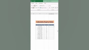 How To Calculate Expiry Date In Excel with EDATE Function In Excel#shortsvideo #shorts #short #excel