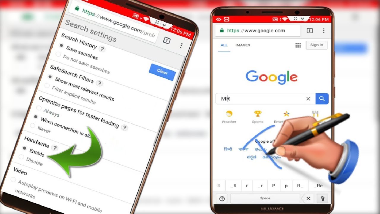 How to Enable Handwriting Feature in Google Chrome in Android - YouTube