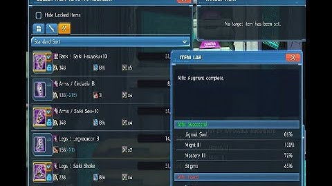 Phantasy Star Online 2 NA Augment success rate Tutorial