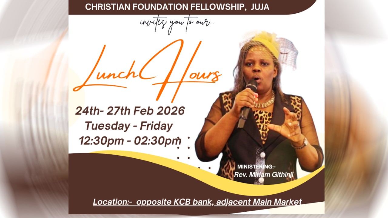 LUNCH HOURS (Day 1- Tues) :: SPIRITUAL PROBLEMS REQUIRE SPIRITUAL SOLUTIONS:-Rev Miriam G:: 24th Feb