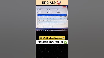 Oliveboard RRB ALP CBT-2 Mock -4 ✅ | Diesel Mechanic 📚 #shorts #rrbalp #rrb