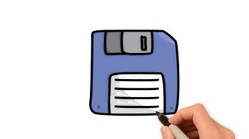 How to draw floppy disk