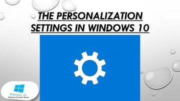 the personalization settings in Windows 10 🖌