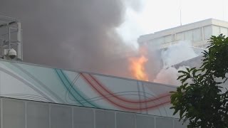沿線火災で新幹線止まる Ｕターンラッシュ混乱